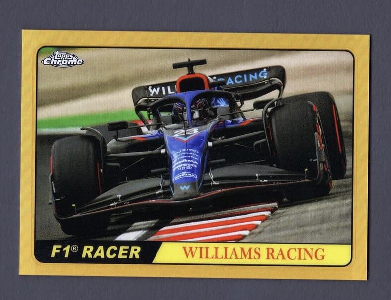 2022 Topps Chrome Formula 1 F1 Alexander Albon #T68-AA Gold /50 Hot Rods SP