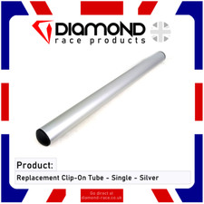 Diamond - 22mm Clip-On Handlebar Tube - For Ducati - 285mm - Silver - Single