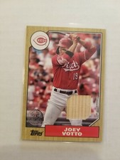 2022 Topps Series 1 1987 Topps Baseball Bat Relic Card Joey Votto #87R-JV Reds
