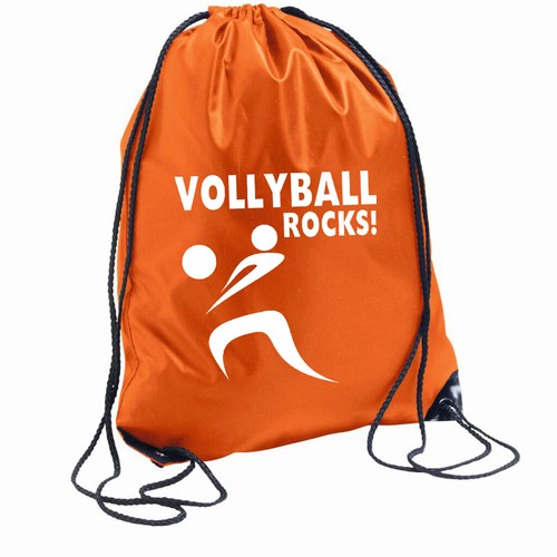 Vollyball Bag Drawstring Backpack Gymsac PE School Games Lunch Sports Bag Gift - Picture 8 of 12