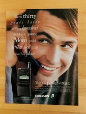 1997 Vintage Print Ad Ericsson Mobile Flip Phone
