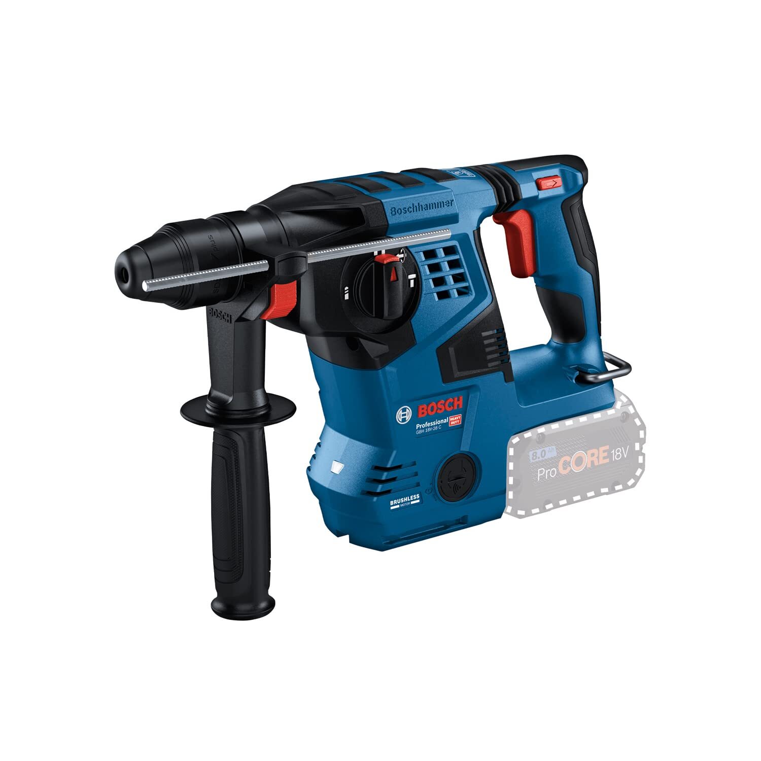 Bosch Professional 18V System Martello Perforatore a Batteria Gbh 18V-28 C (Con