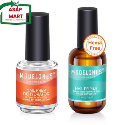 Modelones 15 Ml Nail Prep Dehydrator and Primer, Nail Prep Dehydrator & Nail Pri