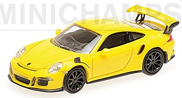 Porsche 911 GT3 Rs 991.1 Coupe 2015-16 Gelb Yellow 1:87 Minichamps-image
