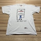 Vintage 80s 1987 DOGMEAT Assat Muscle Guy Beach Art Workout Shirt Size Large