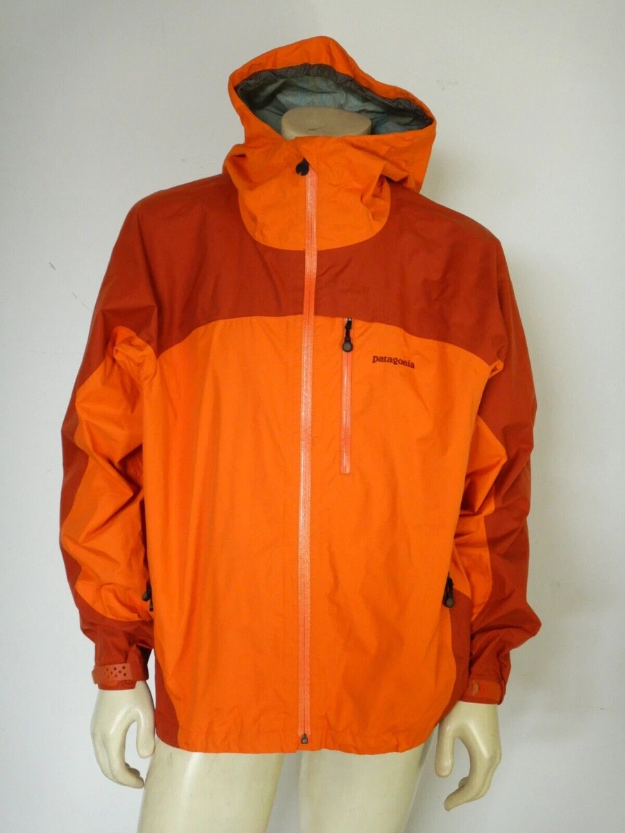 Vintage 90s Patagonia Orange Nylon Rain Shell Jacket 83461 Size LARGE
