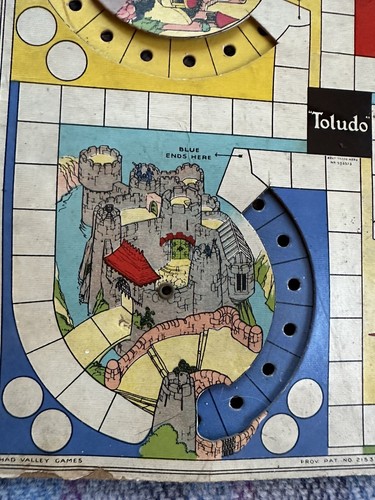 Tablero de Juego de Cartón Toludo Vintage Harborne Hecho en Inglaterra 14" x 14" Envío Gratis - Imagen 3 de 9