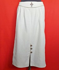 VINTAGE AUTHENTIC OKTOBERFEST DIRNDL TYROL EMBROIDERY LINEN WOMENS SKIRT 16 42