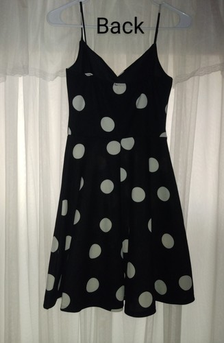 Fit And Flair, Junior Dress, Polka Dots. Small. Stretchy. Pull On. - Picture 3 of 10