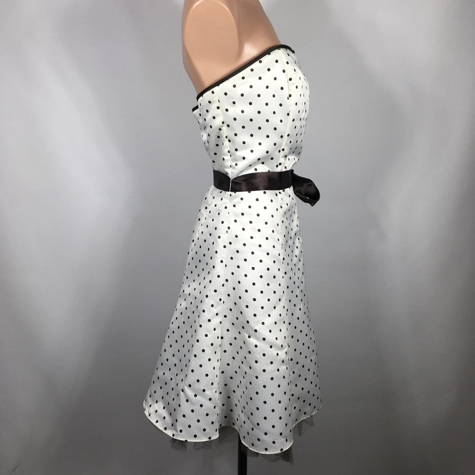 Vestido JESSICA MCCLINTOCK GUNNE SAX Lunares Sin Tirantes De Colección Años 90 Y2k PROMOCIÓN 9/10 Foto 4 de 4