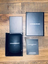 Replacement Emporio Armani Watch Case Box New With Instructions Warranty Black
