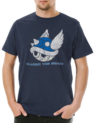 Smashing Your Dreams Herren T-Shirt Super Gamer Games Geek Mario Fun Nerd Gaming