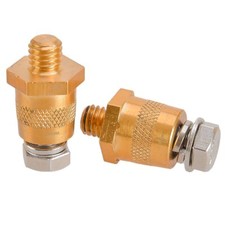 1pair Battery Pole Adapter Brass Terminal Connector M8 Thread Adapter with Bolts