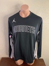 NBA Charlotte Hornets Basketball #7 Dwayne Bacon Long Sleeve Shirt Size Large-T
