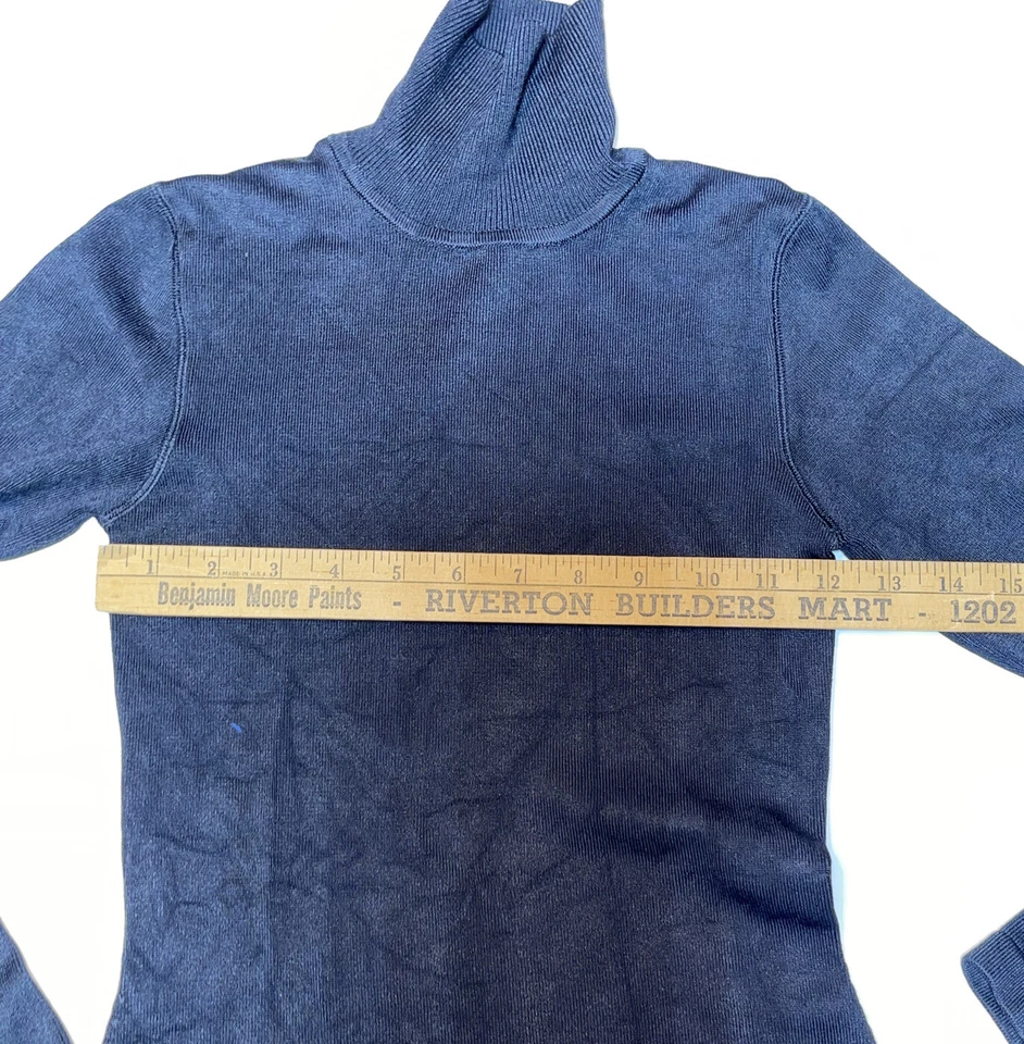 Винтажный женский маленький свитер Henri Bendel Top Hong Kong черный вискоза спандекс - Изображение 3 из 4