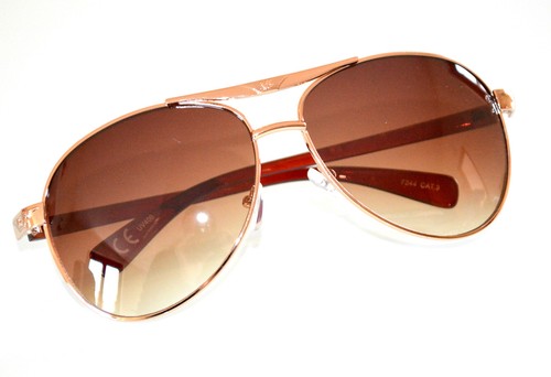 OCCHIALI da sole uomo marroni dorati lenti ovali lunettes sunglasses темные  F65 | eBay