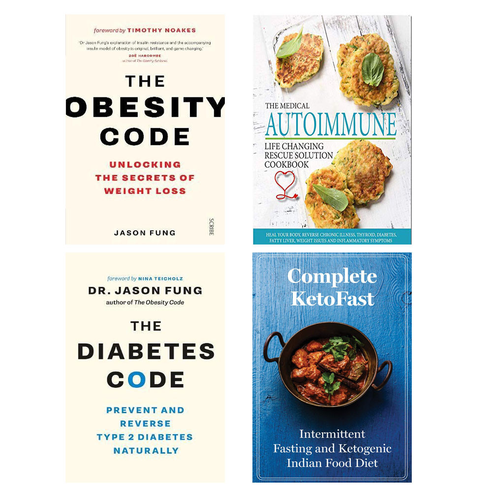 Medical Conditions Collection Obesity Code,Diabetes Code,KetoFast 4 Books Set Ne
