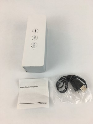 2 Boom Bluetooth Wireless Speaker For Mobile Phones - Retail Packaging - White (700729525968)