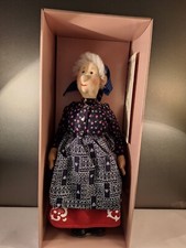 Steiff Vtg Doll PEASANT LADY Replica 1913 Felt New In Box Certificate