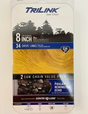 2-Pack TriLink Saw Chain 8 Inch S34 Pole Saw 14334X2TLW Echo Remington Poulan