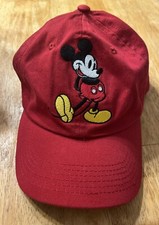 Disney Store Mickey Mouse Red Adjustable Hat Rhinestones