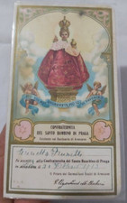 Santino Confraternita del Santo Bambino di Praga 1909