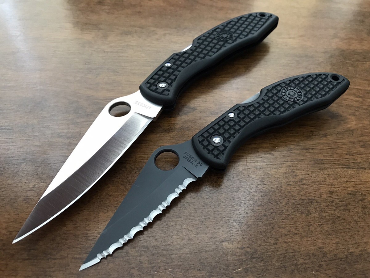 Vintage Lot Of 2 Spyderco Folding Knives Endura & Delica Seki