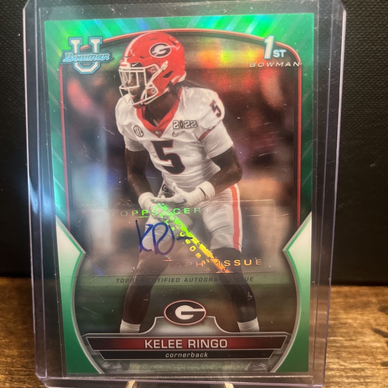 2022 Bowman University Chrome - Autographs Green Refractor #68 Kelee Ringo /99