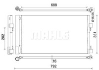 Mahle AC 486 000S Kondensator, Klimaanlage FüR Renault Latitude (L70_)