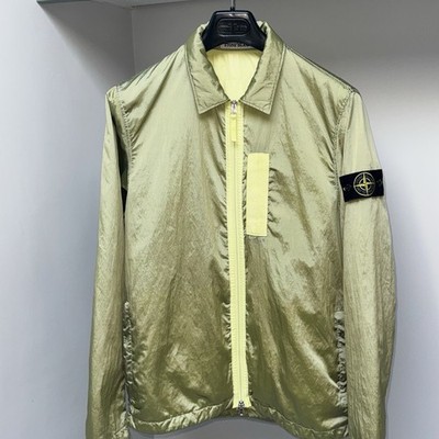 Stone Island Overshirt Jacket Medium Yellow Nylon Metal Econyl Primaloft ptp22 