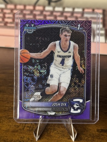 2025-26 Bowman - Chrome Prospects Josh Dix #BCP-17 Purple Mojo Refractor /250 RC