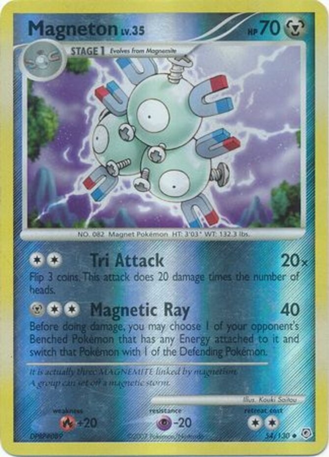 Heavy Play x 1 Magneton - 54/130 - Uncommon - Reverse Holo Diamond & Pearl Base