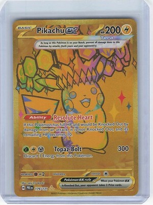 Pokemon TCG Pikachu ex - Holo Hyper Rare SV: Prismatic Evolutions 179/131 NM