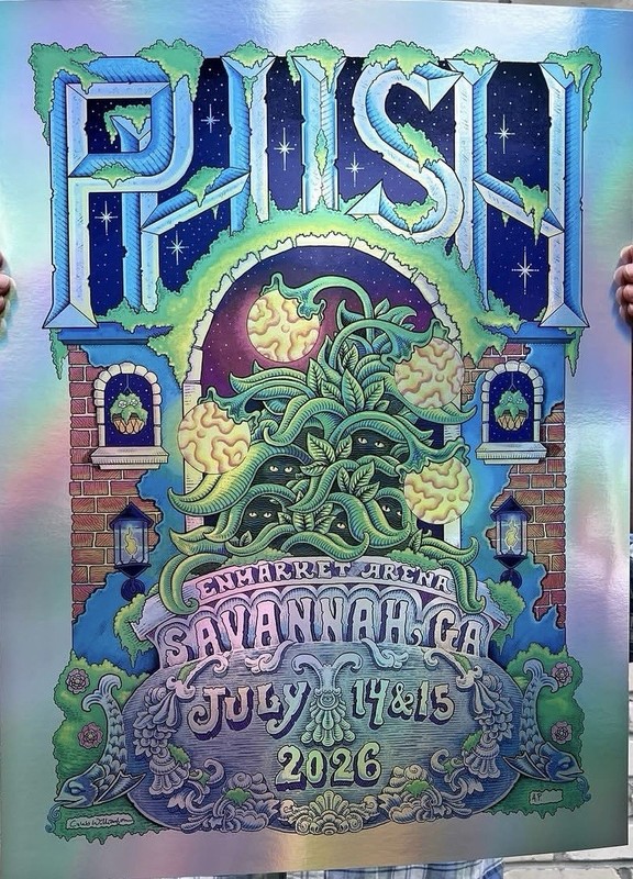 Phish FOIL SAVANNAH 2026 July 14 15 Beautiful Enmarket Williamson Rare #/200