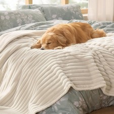 ComfyFleece  Waterproof Dog Blankets for Large Dogs - Soft Pet Cat Blanket