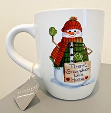Blue Harbor Snowplace Like Home 25oz Snowman Coffee Mug Christmas Holiday Winter