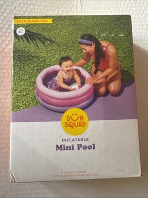 Sun Squad Inflatable Mini Pink/purple Pool Kiddie Splash Water Toy 27 Inch New