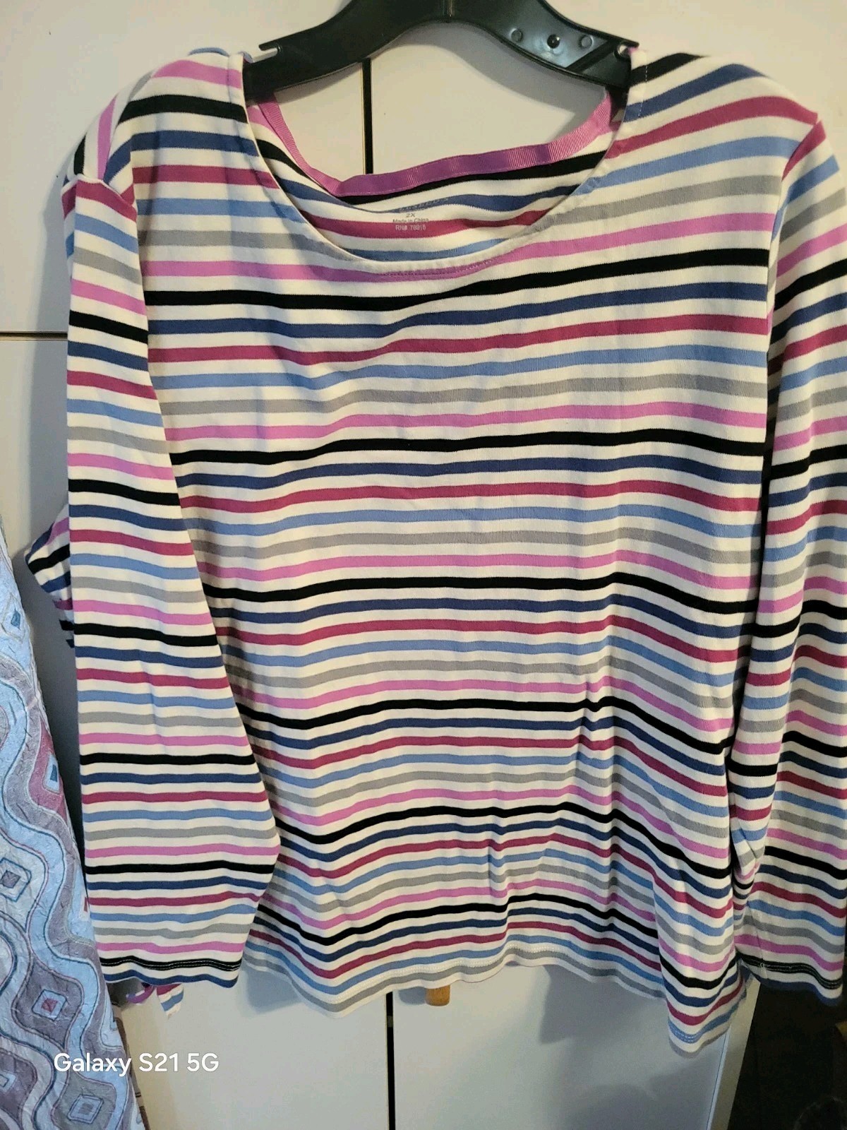 Womens 2xl Appleseeds Striped Blouse