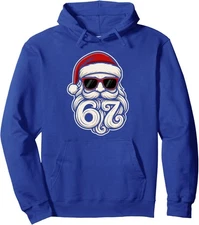 Six Seven Christmas Santa Boys Teens Unisex Hooded Sweatshirt