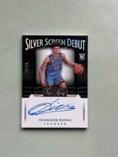 2022 Panini Noir Silver Screen Debut Autograph Ousmane Dieng /99 RC Rookie OKC