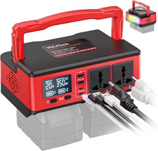 350W Power Inverter Compatible with Milwaukee: Portable Battery Adapter Phone C