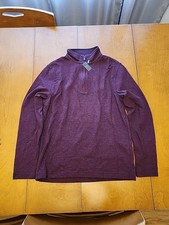 Van Heusen Men's Shirt Flex Long Sleeve 1/4 Zip Dark Cabernet Size Small