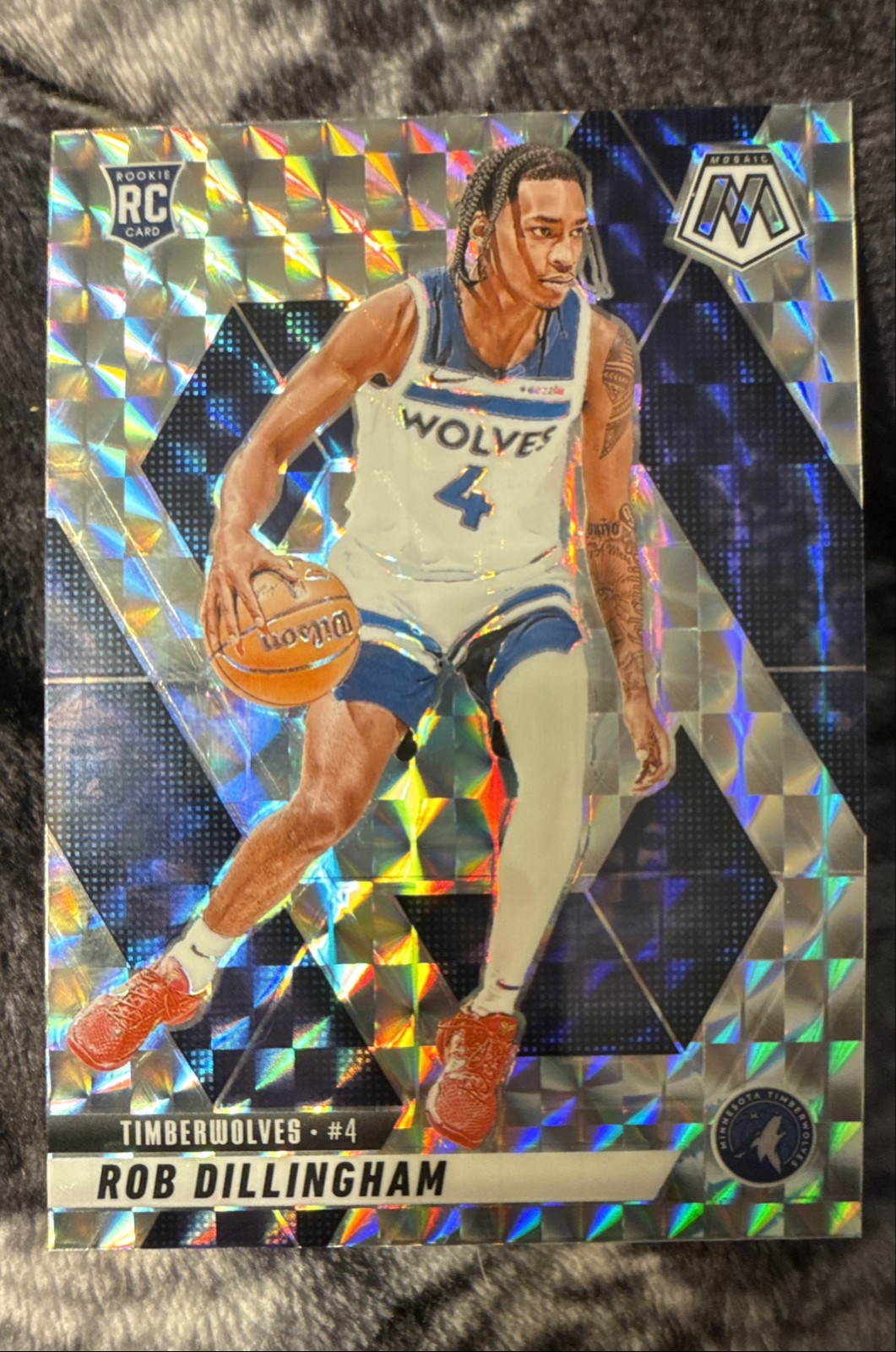 2024-25 Panini Mosaic - Rookies Robert Dillingham #218 Mosaic Prizm (RC)