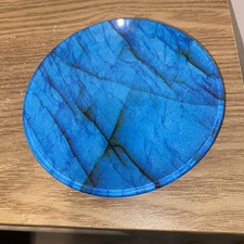 Lola Rose London Nikki Xx Pretty Blue Shiny Jewellery Trinket Dish Plate 12 Cm