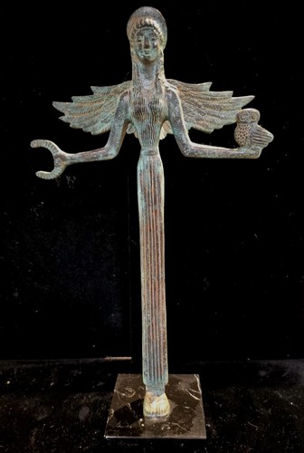 Bronze & Marble Greek  Statue - Greek Art Winged Victory Nike museum Athens