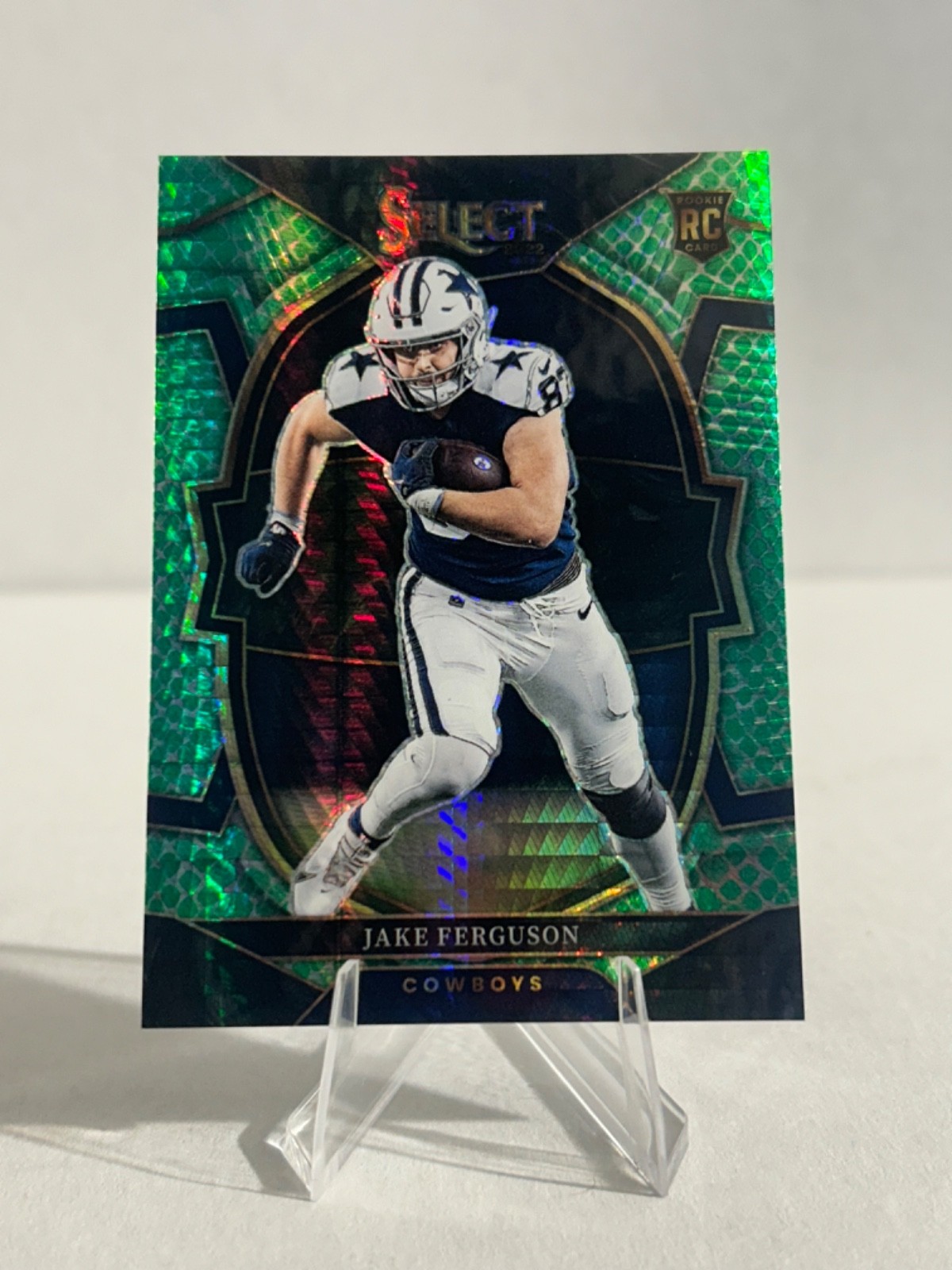 Jake Ferguson 2022 Select Rookie RC Dragonscale /89 #87 SP Cowboys