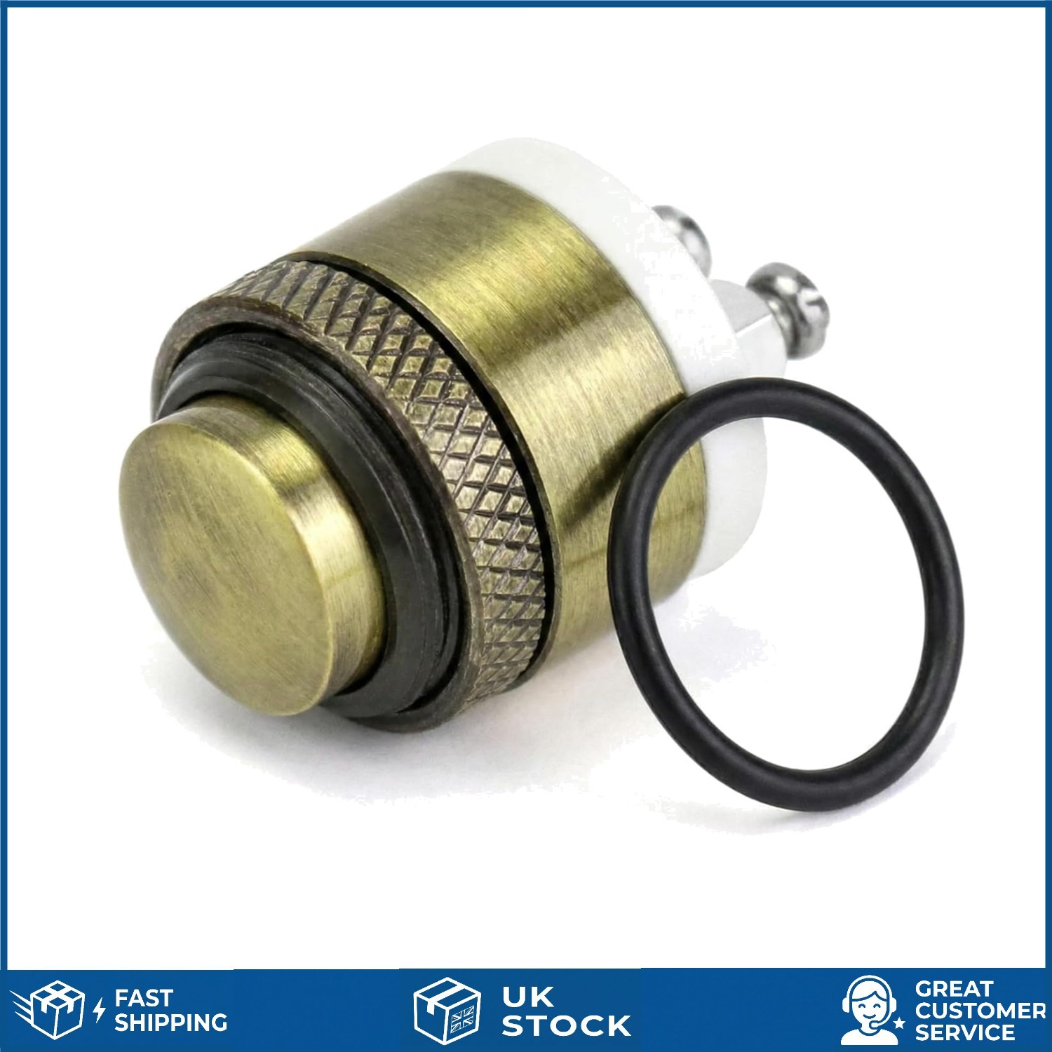 Waterproof Brass Door Bell Momentary Push Button Switch 16mm 12V 24V 36V
