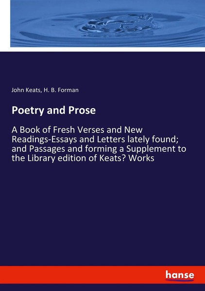 John Keats (U. A.) | Poetry And Prose | Taschenbuch | Englisch (2021) | 224 S.-image