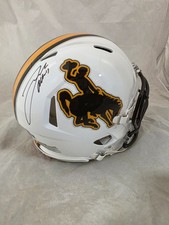 JOSH ALLEN SIGNED WYOMING COWBOYS F/S SPEED AUTHENTIC HELMET BECKETT QR