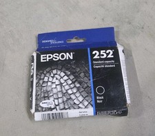 Genuine Epson 252 Black Ink Cartridge T252120-S Sealed Box Fresh NEW